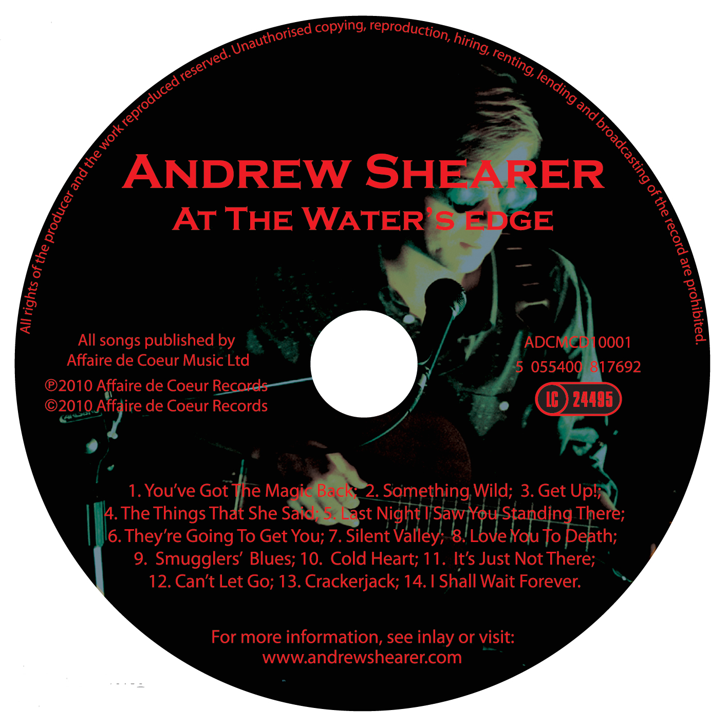 <strong>CD</strong> artwork for <strong>At The Water's Edge</strong>.